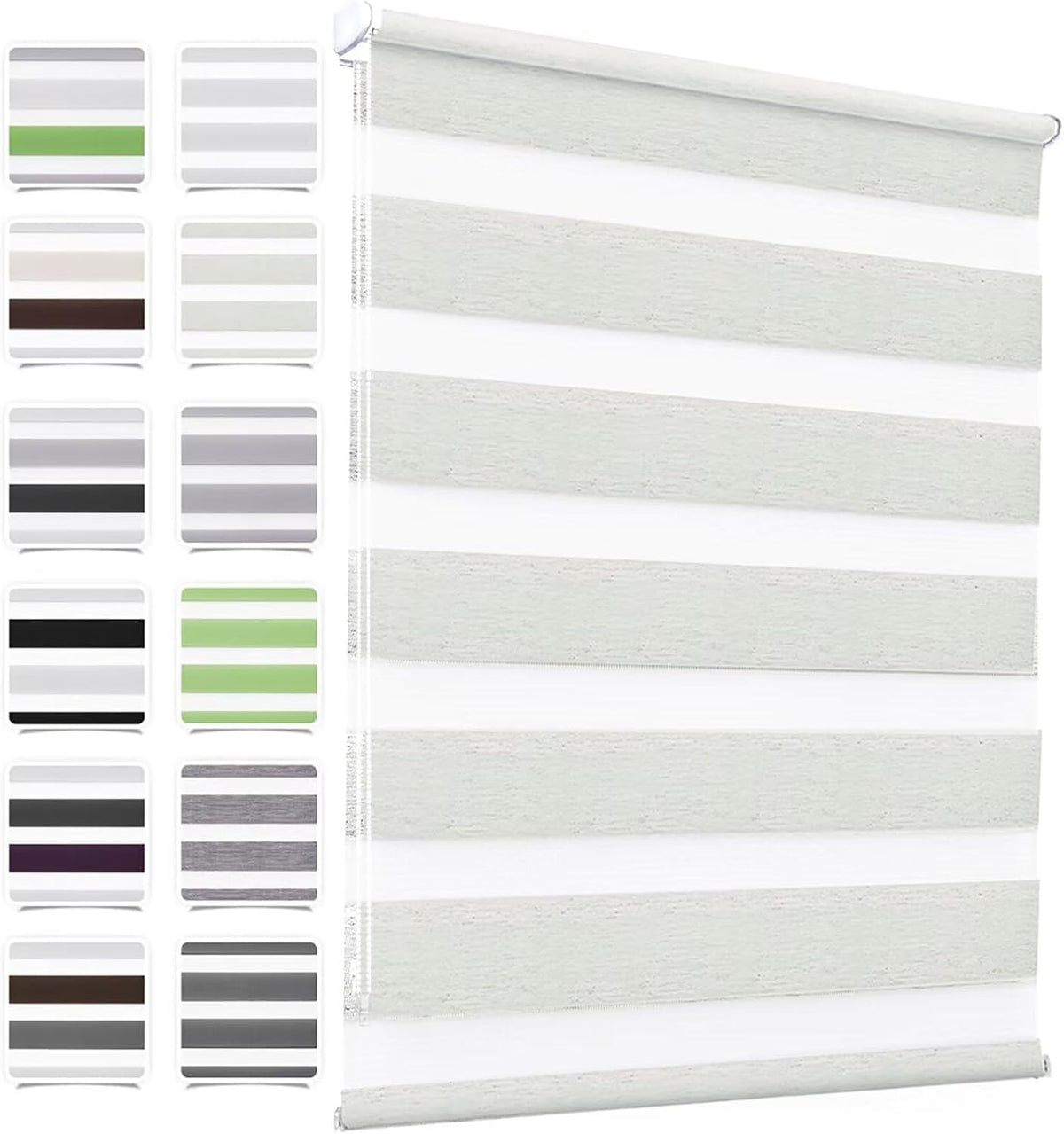 Doppelrollo klemmfix Duo Rollo ohne Bohren,50 x 140 cm(BxH) Natur，Rollos für Fenster und Tür,Fensterrollo Klemmrollo Seitenzugrollo Easyfix lichtdurchlässig und verdunkelnd